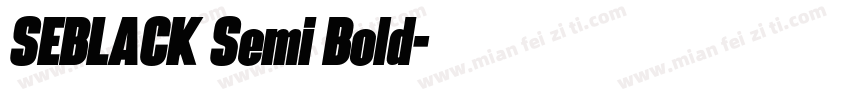 SEBLACK Semi Bold字体转换